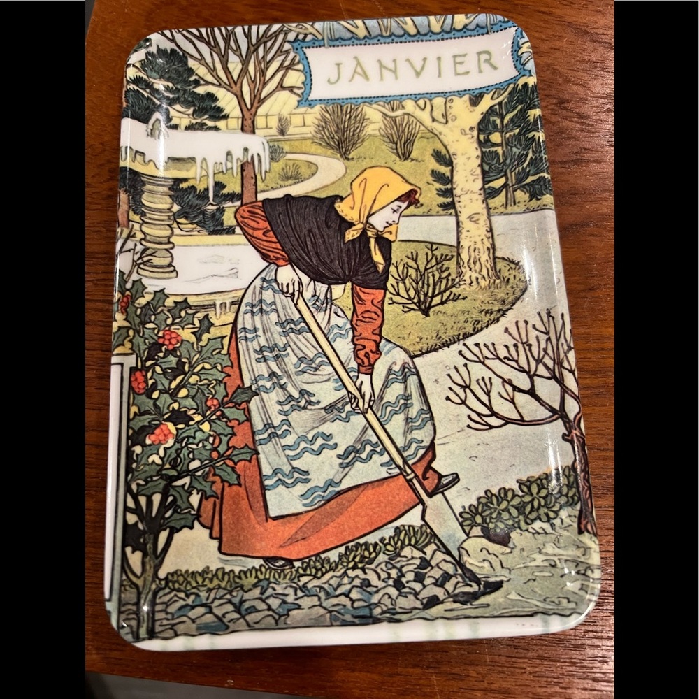 💍 VINTAGE DECORATIVE CRAFTS MELAMINE TRINKET JANVIER TRAY MADE ITALY